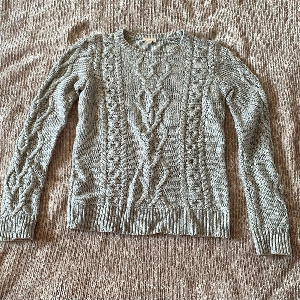 GAP Gray Cable Knit Sweater